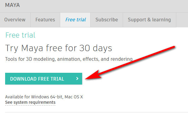 Autodesk maya software free