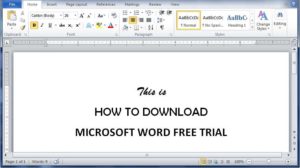 microsoft word trial 2010