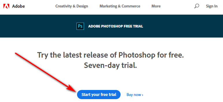 photoshop online free trial