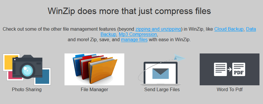 WinZip features