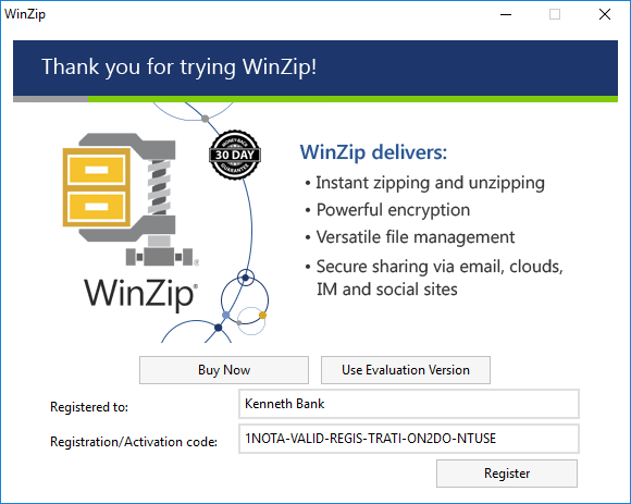 winzip free trial