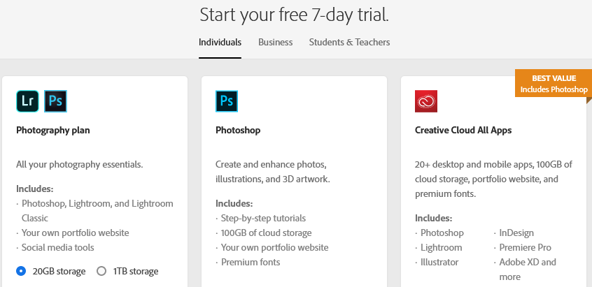 adobe photoshop creative cloud free download