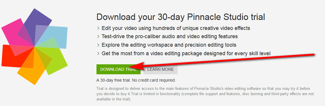 Pinnacle Studio free trial