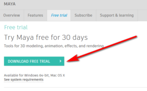 maya for mac free trial