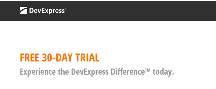 free 30 day DevExpress trial download