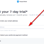 Hotspot Shield free trial signup form