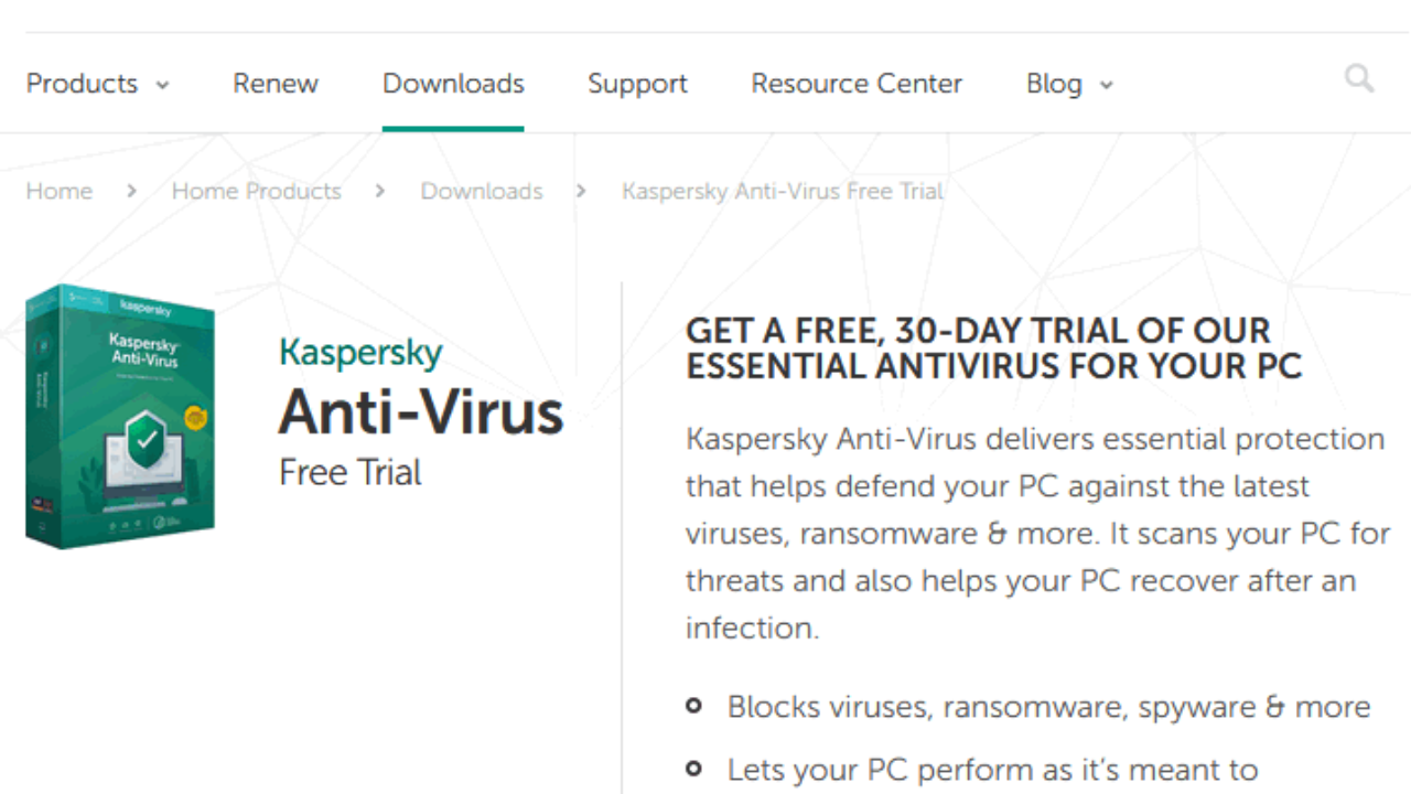 download free trial antivirus kaspersky