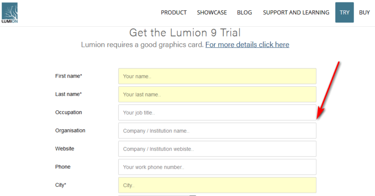 Lumion free trial