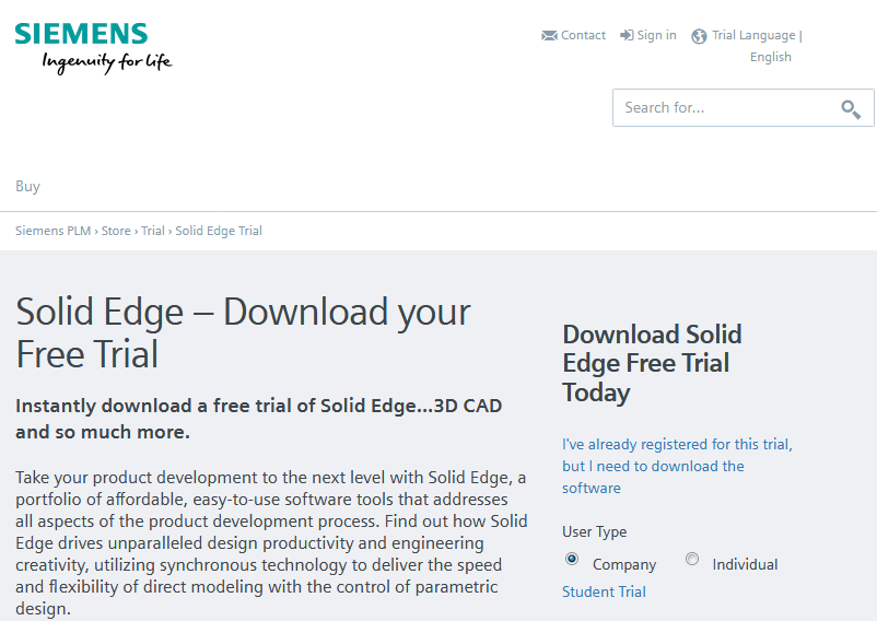 Solid Edge Trial