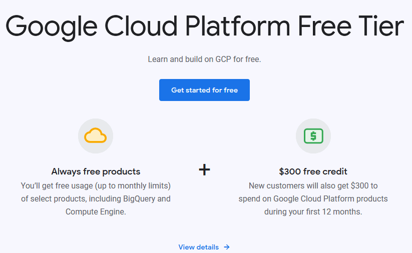 Google cloud platform free trial