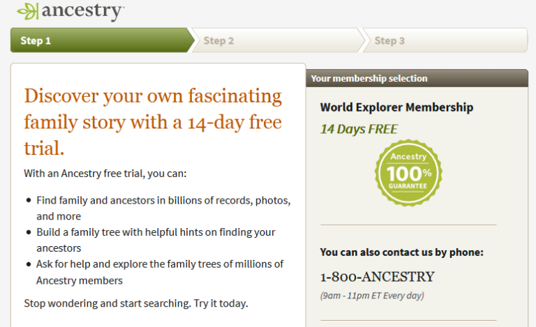 Ancestry free trial