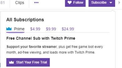Twitch Prime free trial offer